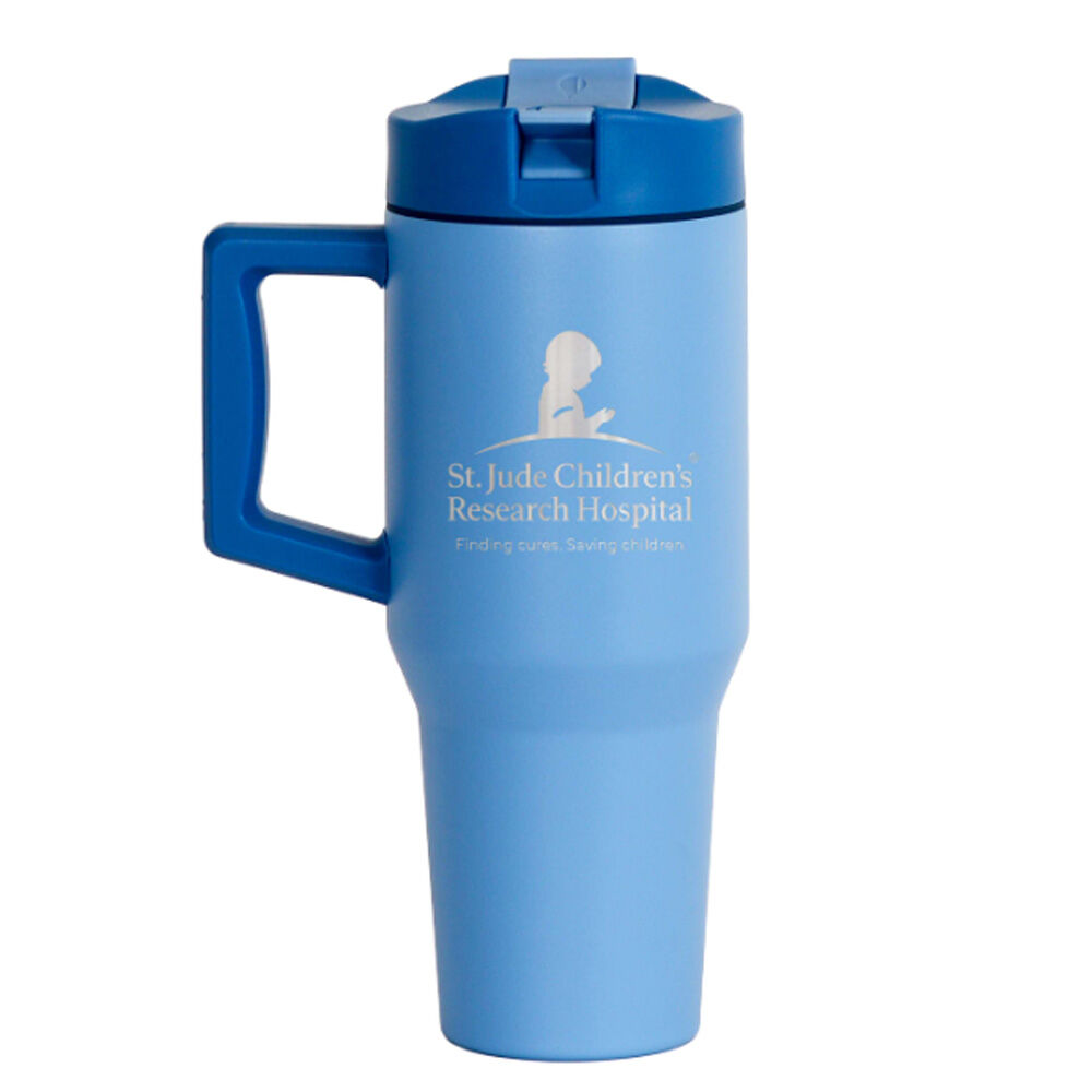 St. Jude Ocean Blue Insulated Travel Tumbler – 32 oz